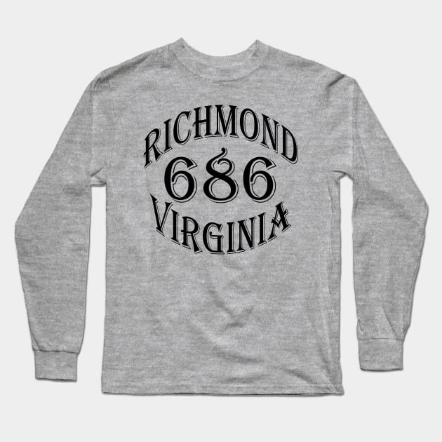 686 RICHMOND VA (BLACK) Long Sleeve T-Shirt by DodgertonSkillhause